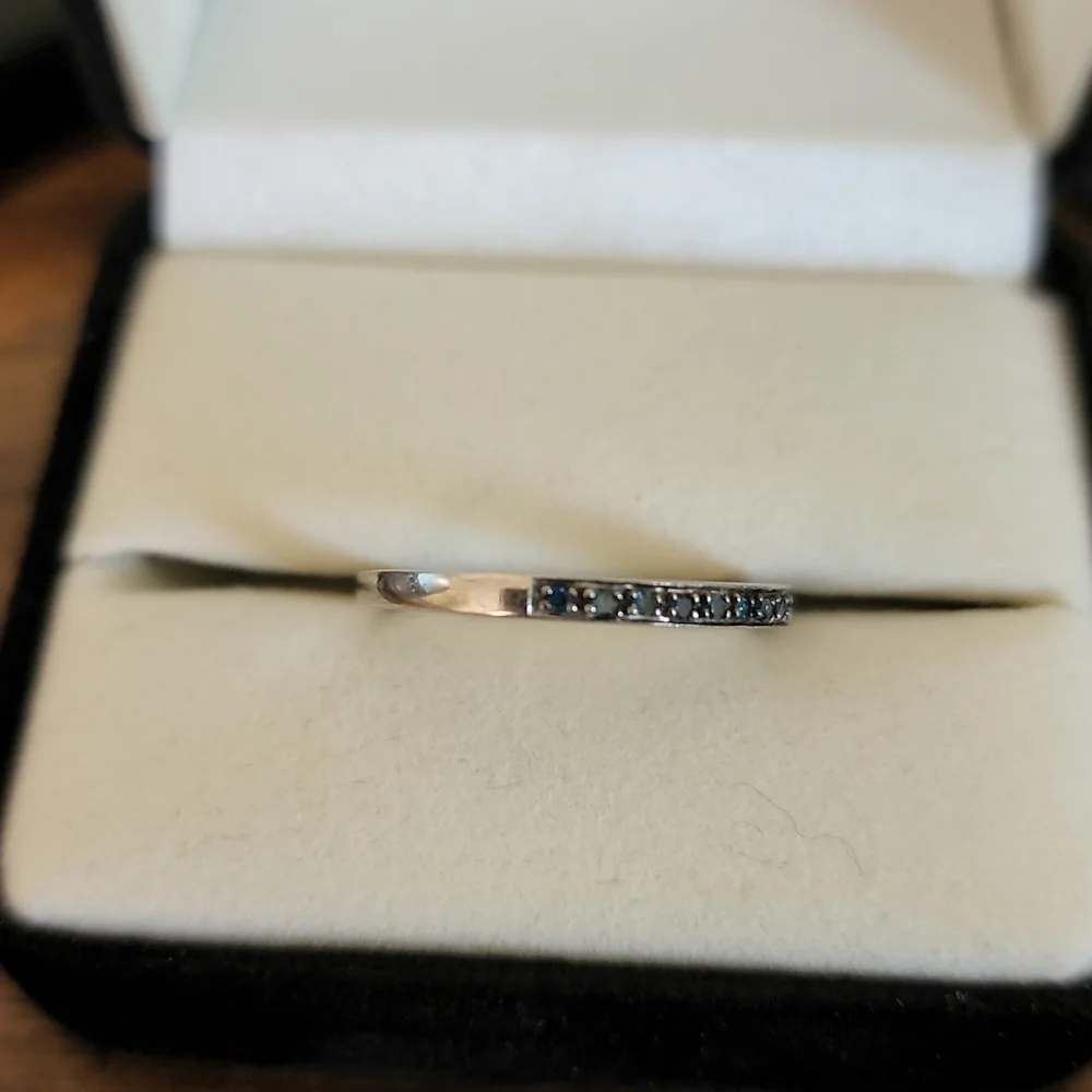 Sapphire Anniversary Band - Picture 2 of 3